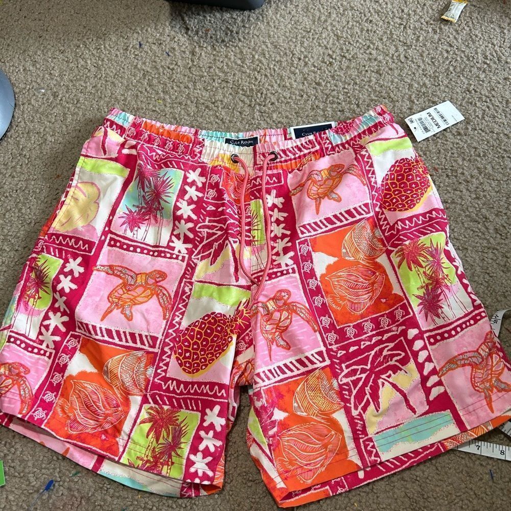 Club Room Ocean Sea Turtle Swim Trunks NWT